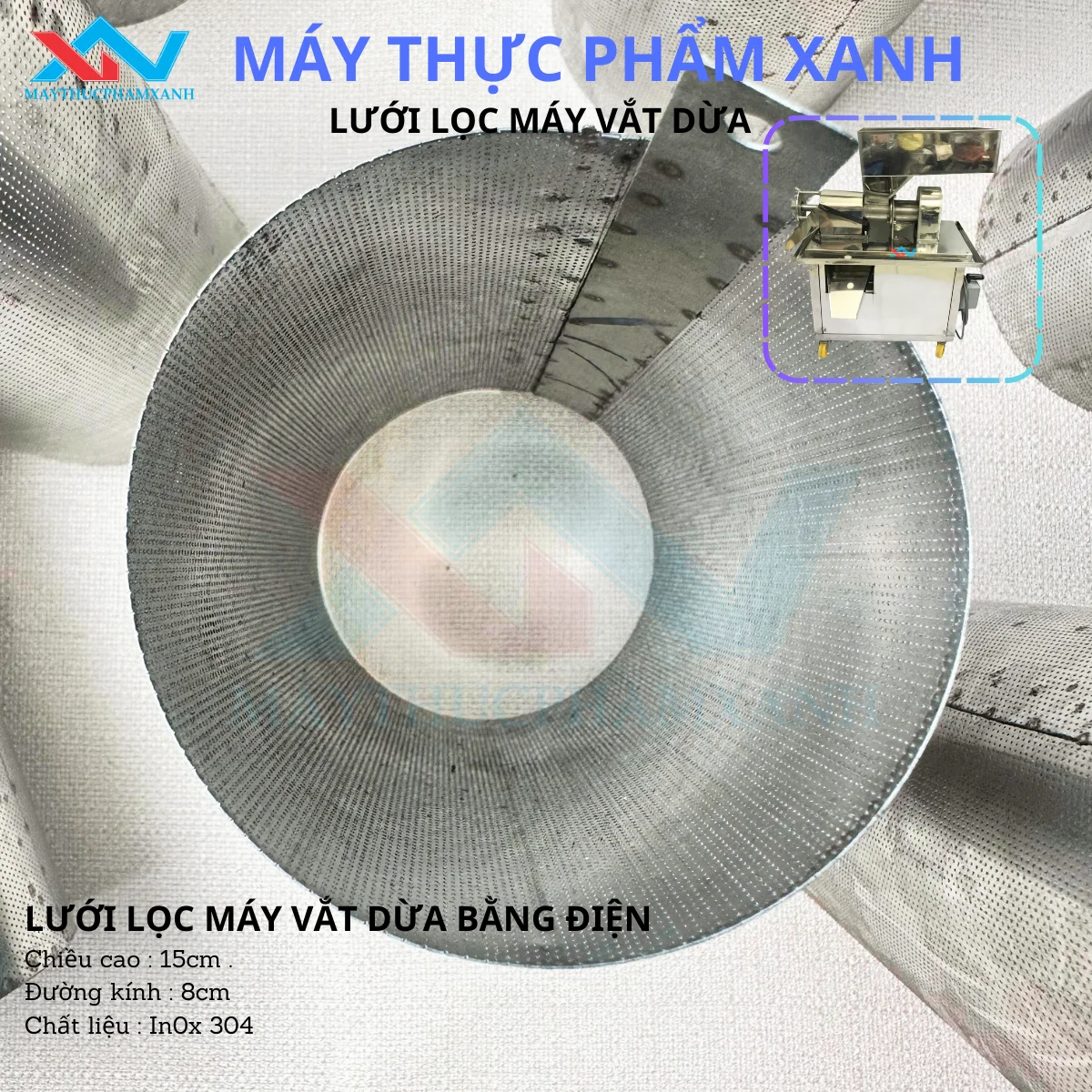 lưới lọc máy ép cốt dừa