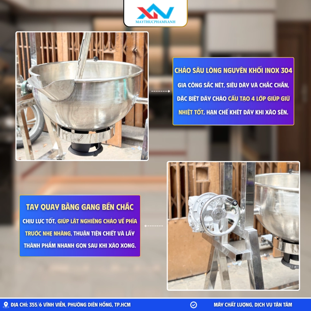 chào xào nhân lệch tâm lật nghiêng
