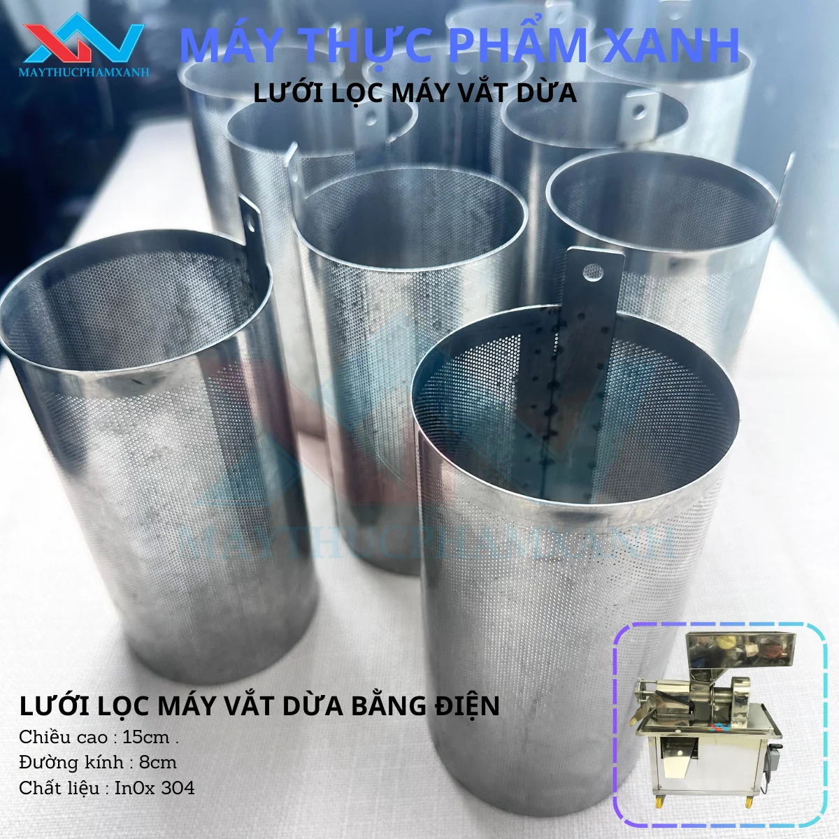 lưới lọc máy ép cốt dừa