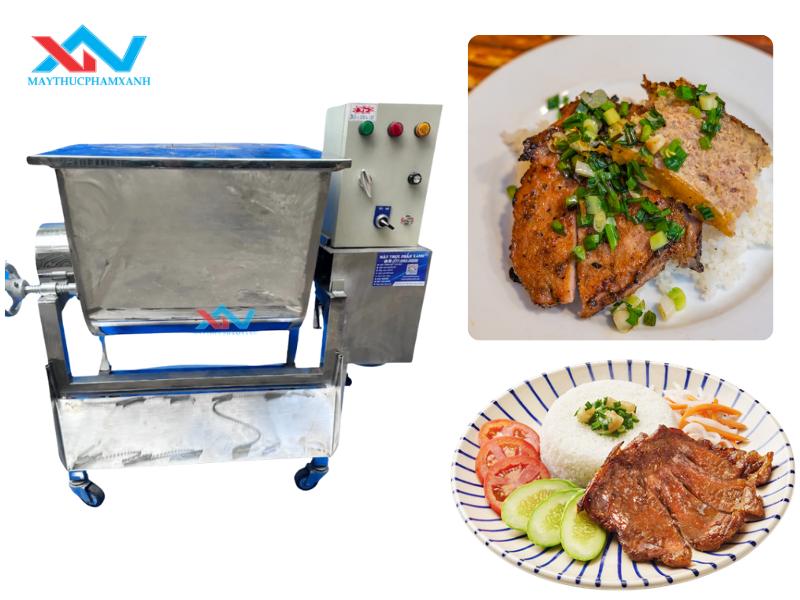 #Ứng Dụng Máy Trộn Thịt Nằm Ngang Bán Cơm Tấm Chuẩn Vị