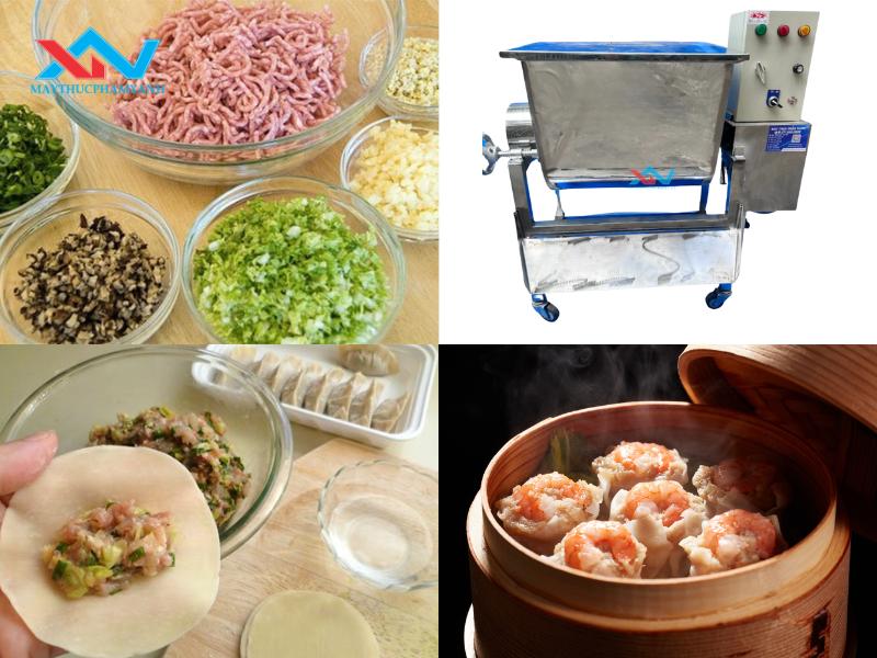 #Ứng Dụng Máy Trộn Thịt Nằm Ngang Làm Nhân Há Cảo Siêu Ngon